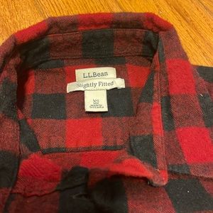 LL Bean size xs ladies red and black flannel